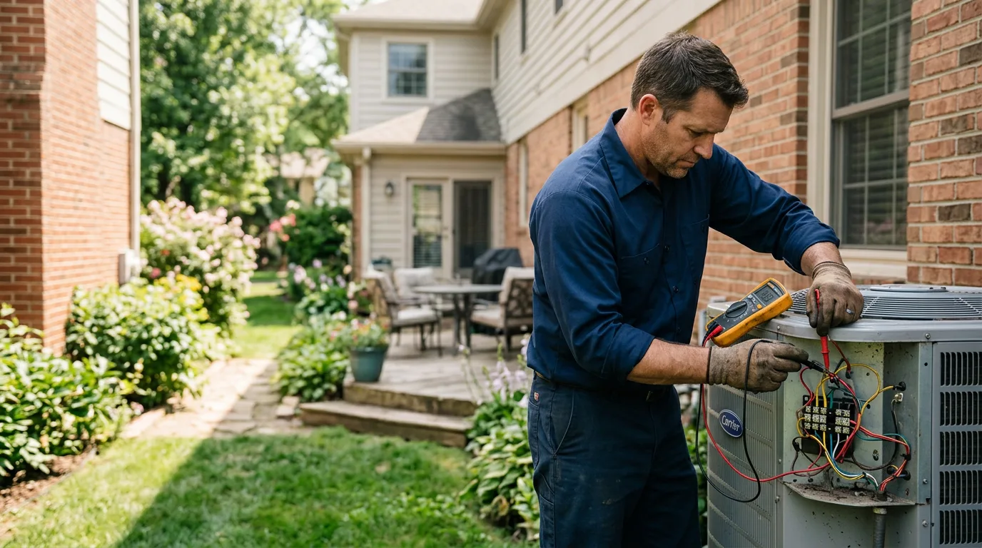 HVAC technician working near Newport, NY